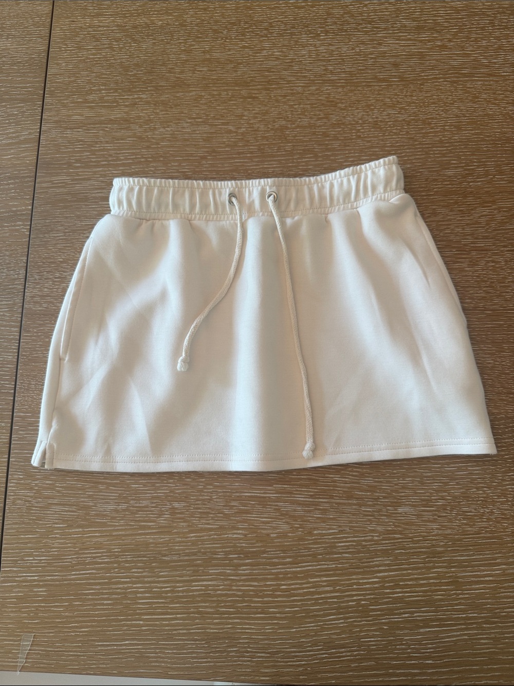 PacSun Cream Drawstring Mini Skirt